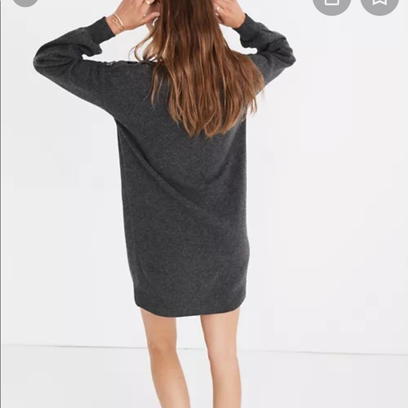Boatneck Button-Shoulder Sweater-Dress Madewell - Picture 9 of 9